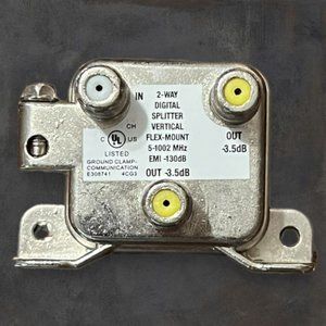 2-Way Digital Coax‎ TV Cable Splitter Flex Mount BDS102VF Extreme Broadband 1GHz